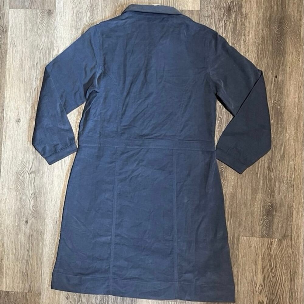 NWT Criquet Corduroy Pearl Snap Dress Womens Small Navy Golf Stretch Preppy - Picture 5 of 6